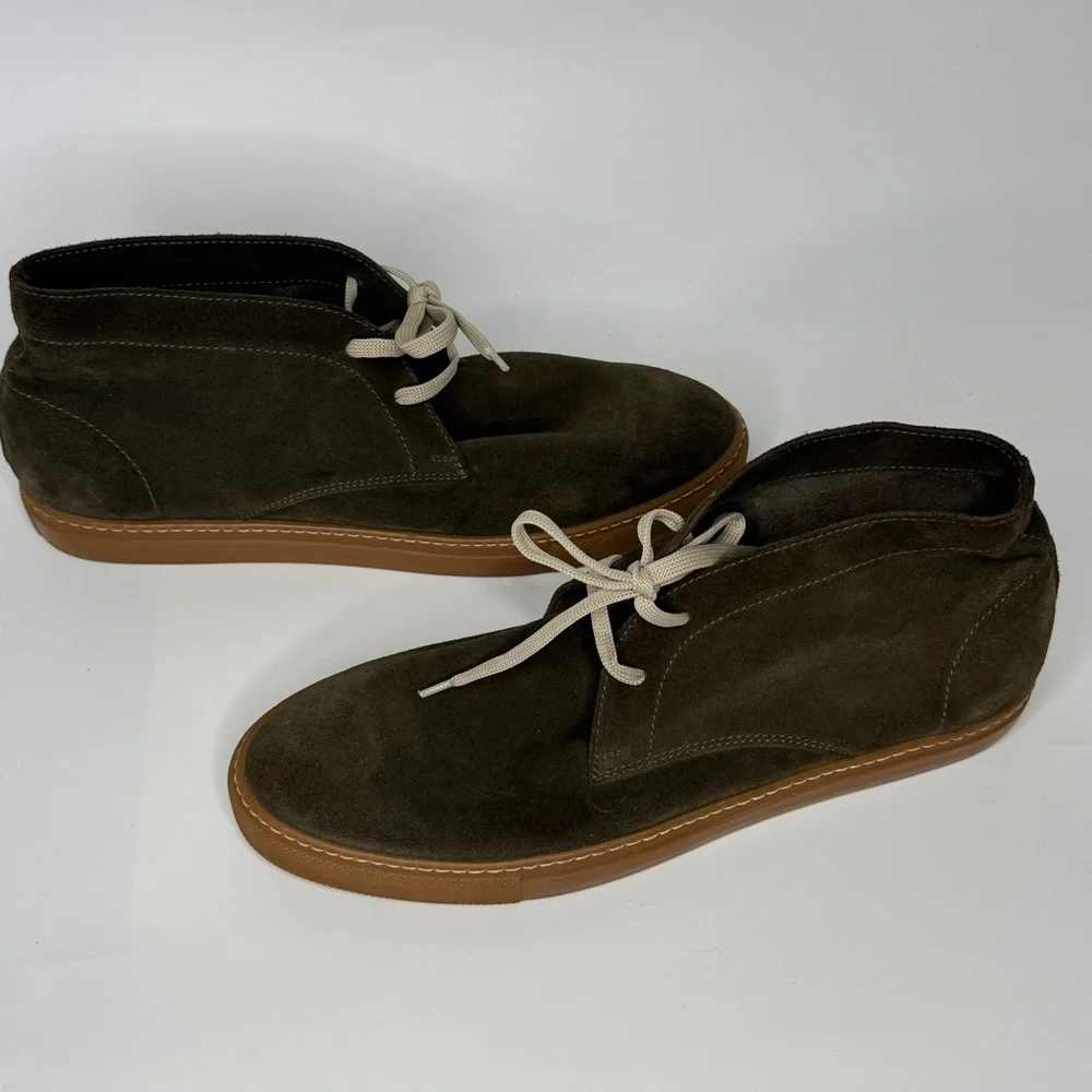 Suede Leather Chukka Boots Mens 11 Earth Green Goblincore Shoes Coop Barneys NY